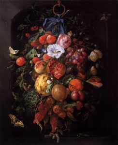 JD de Heem, festoon de fruits et fleurs